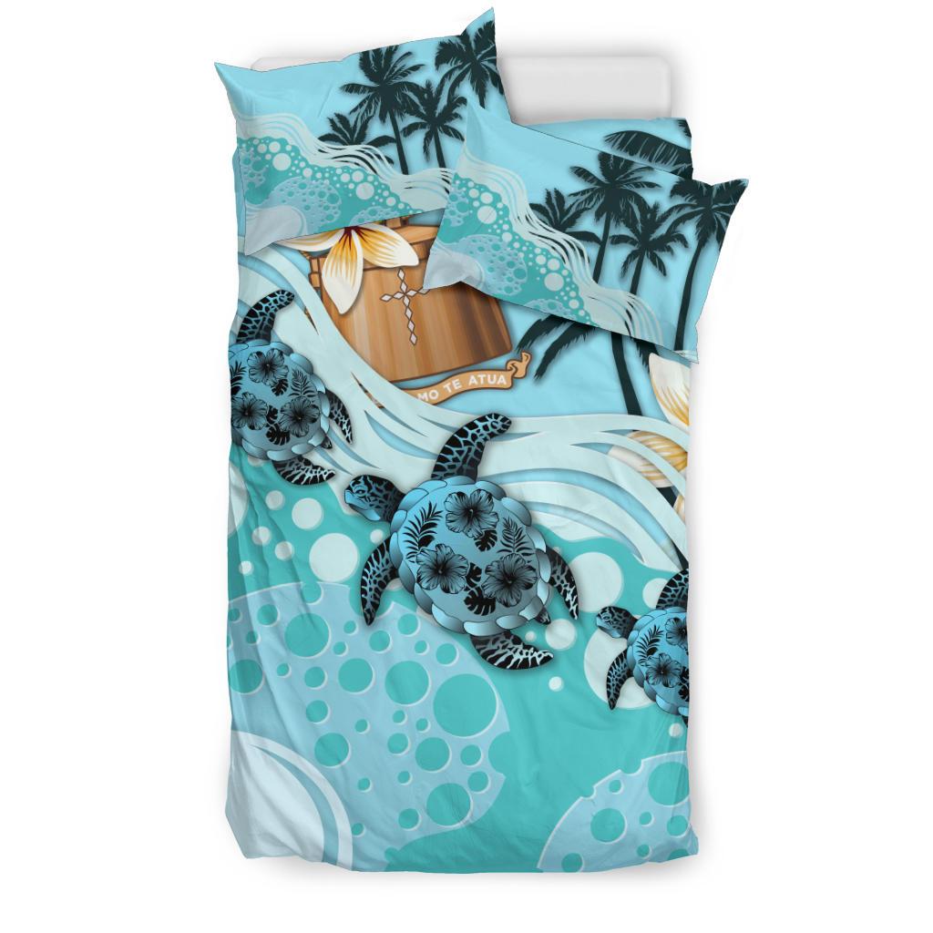 Tokelau Bedding Set - Blue Turtle Hibiscus - Vibe Hoodie Shop