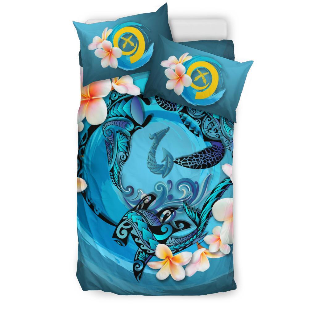 Vanuatu Bedding Set - Blue Plumeria Animal Tattoo - Vibe Hoodie Shop