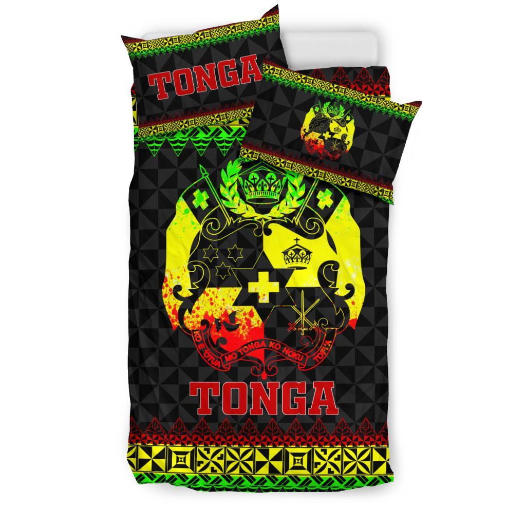 Tonga Coat Of Arms Bedding Set - Reggae Version - Vibe Hoodie Shop