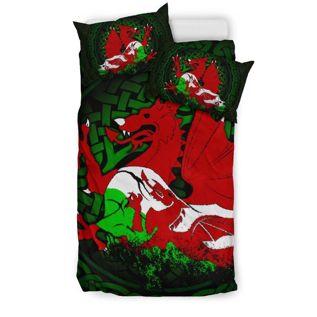 Wales Bedding Set - Cymru Dragon - Vibe Hoodie Shop