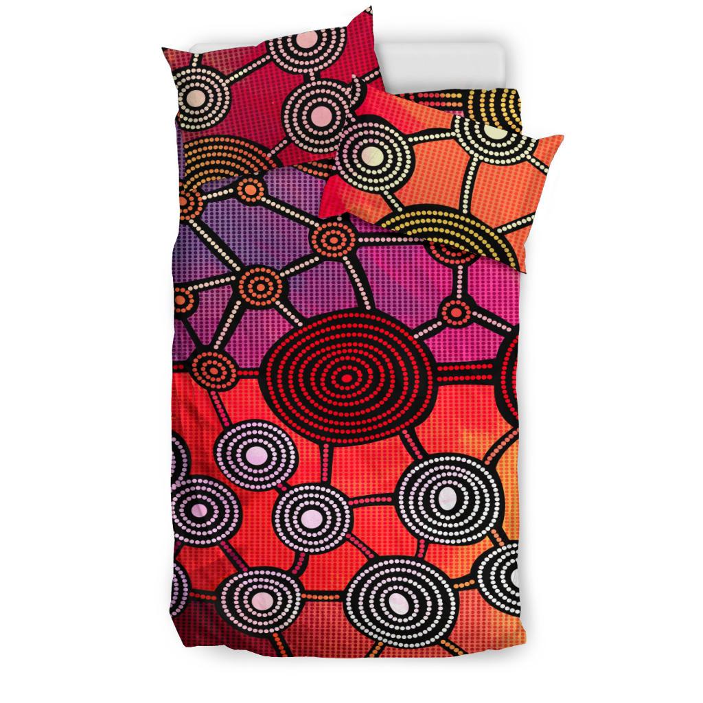 Aboriginal Bedding Sets, Circle Dot Painting - Vibe Hoodie Shop