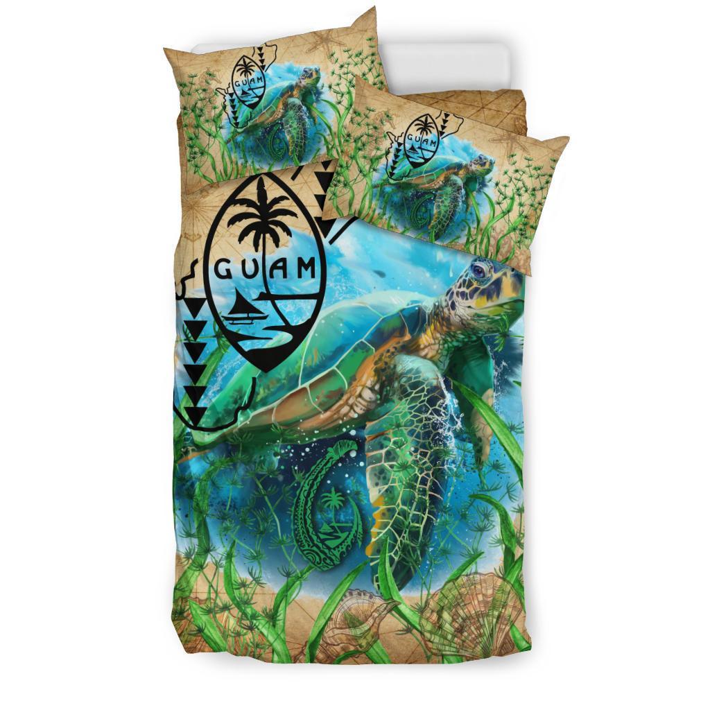 Guam Bedding Set Sea Turtle Vintage - Vibe Hoodie Shop