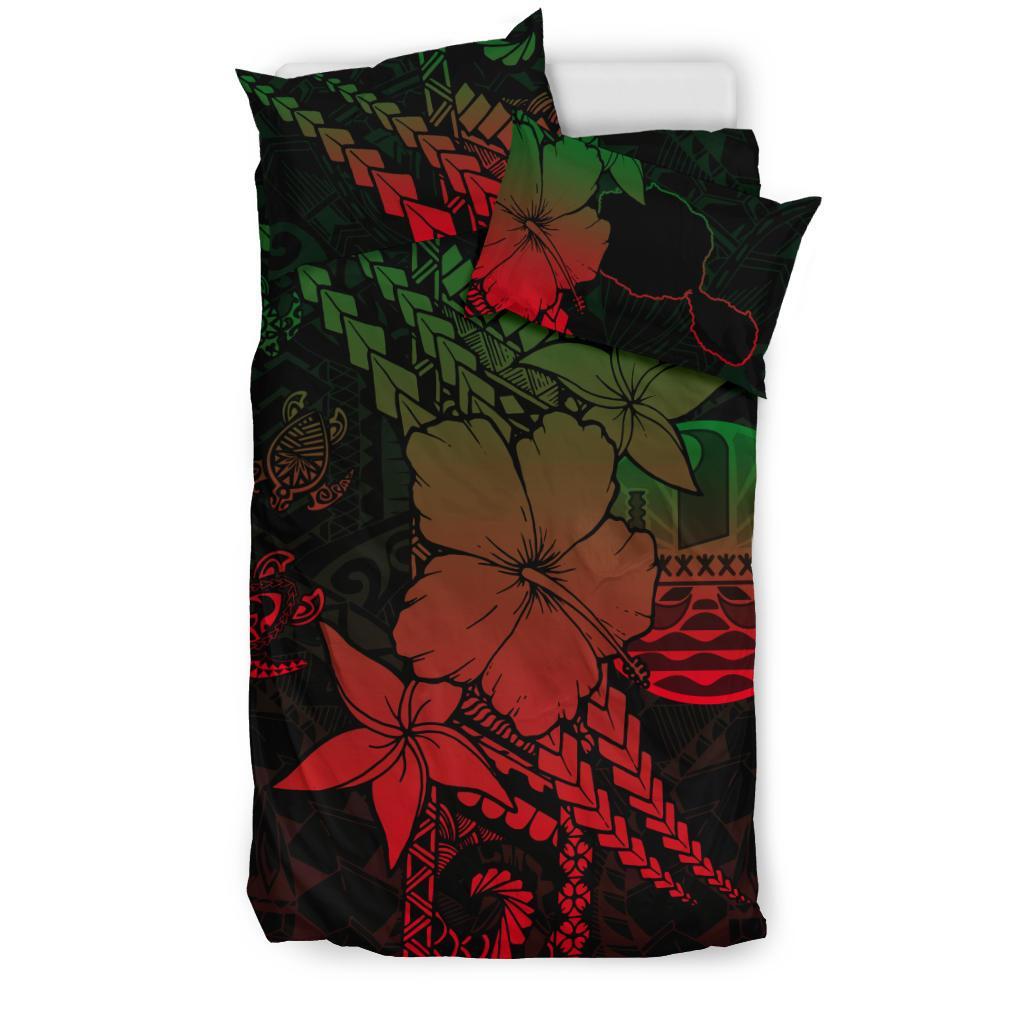 Tahiti Bedding Set - Hibiscus Polynesia Duvet Cover - Vibe Hoodie Shop