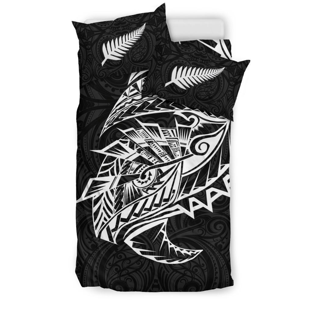 Maori Tattoo Bedding Set Polynesian Style Black - Vibe Hoodie Shop