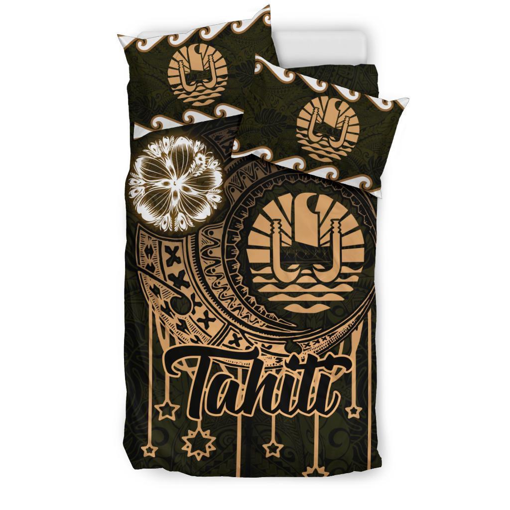 Tahiti Bedding Set, Polynesian Duvet Cover and Two Pillow Cases - Vibe Hoodie Shop