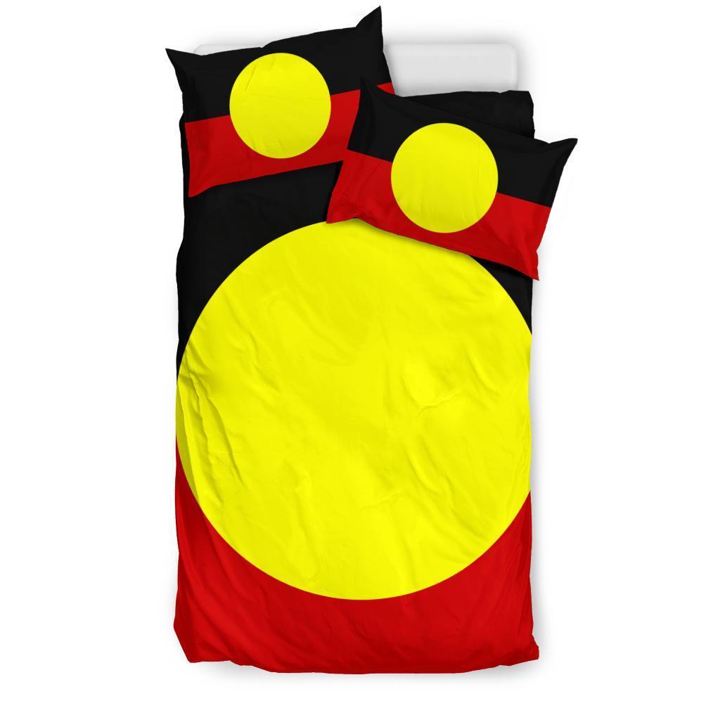 Vibe Hoodie Australia Bedding Set - Aboriginal Flag - RLT20 - Vibe Hoodie Shop