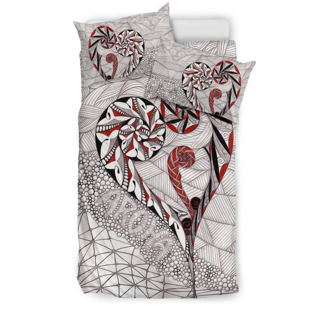 New Zealand Bedding Set, Koru Aroha Maori Duvet Cover And Pillow Case - Vibe Hoodie Shop