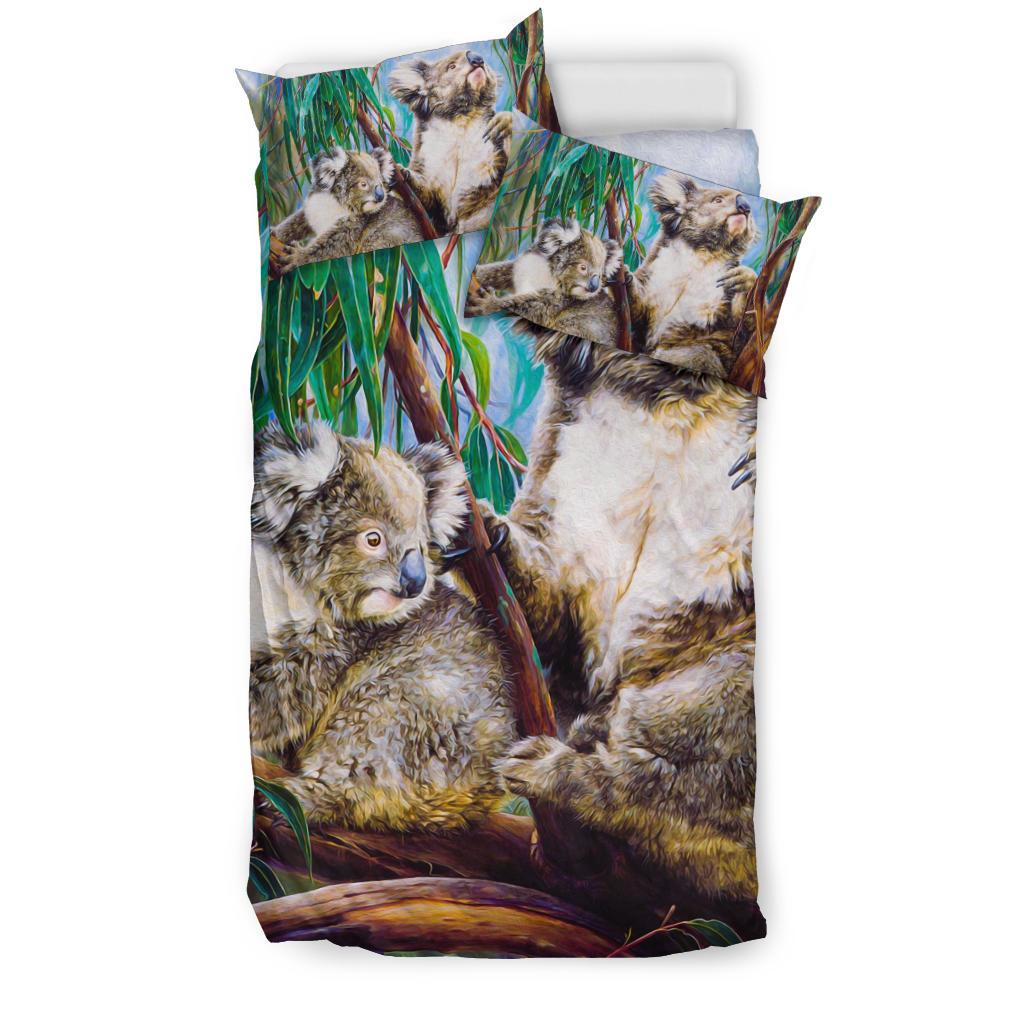 Bedding Set - Koala and Joey Bedding Set 3D Art - Vibe Hoodie Shop