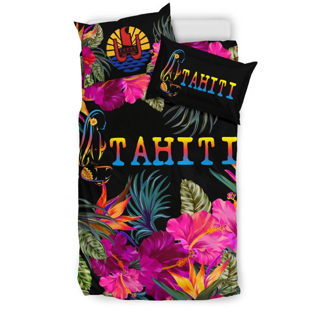 Tahiti Bedding Set - Tropical Flower Hinano Hibiscus - Vibe Hoodie Shop