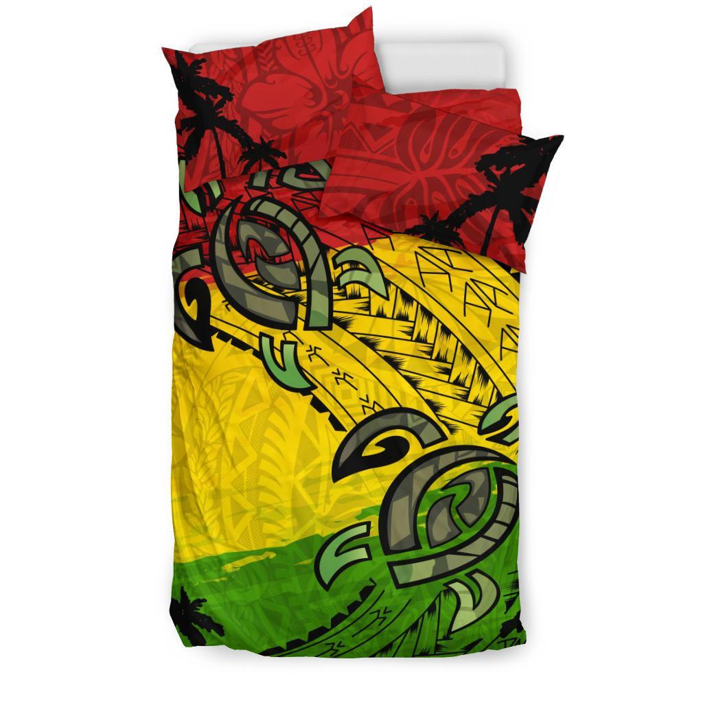 Polynesian Turtle Reggae Bedding Set - Vibe Hoodie Shop