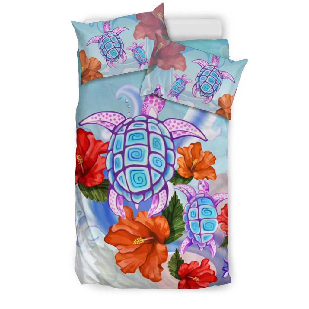 Turtle Hibiscus Bedding Set - Vibe Hoodie Shop