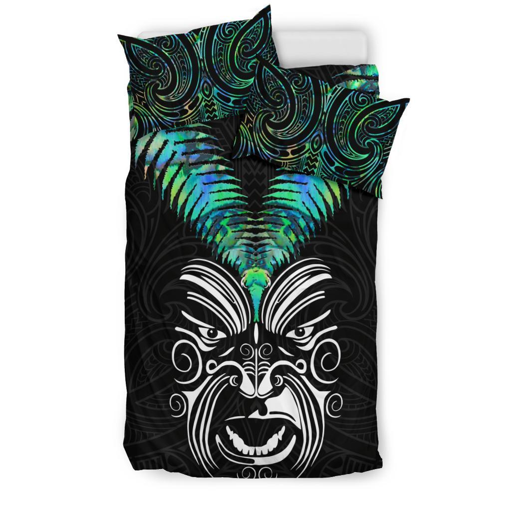 New Zealand Maori Moko Bedding Set Paua Shell - Vibe Hoodie Shop