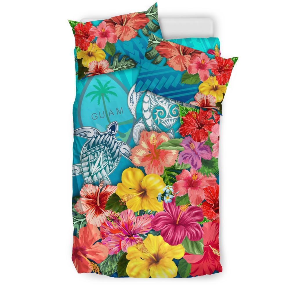 Guam Bedding Set Turtle - Hibiscus - Vibe Hoodie Shop