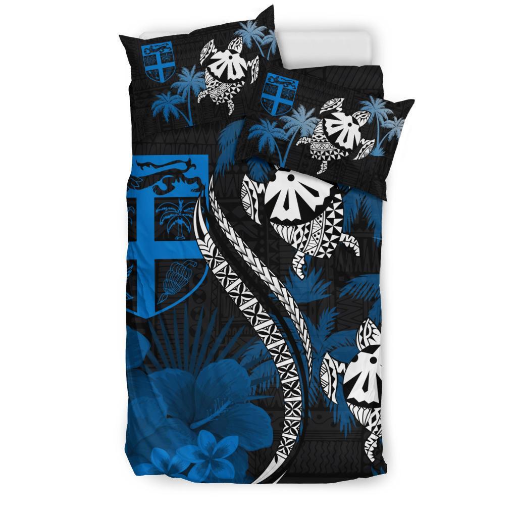 Fiji Bedding Set - Fiji Turtle Hibiscus Plumeria Coat of Arm - Bedding Set - Vibe Hoodie Shop