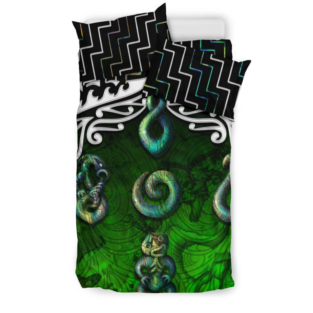 New Zealand Maori Symbols Poutama Bedding Set - Vibe Hoodie Shop