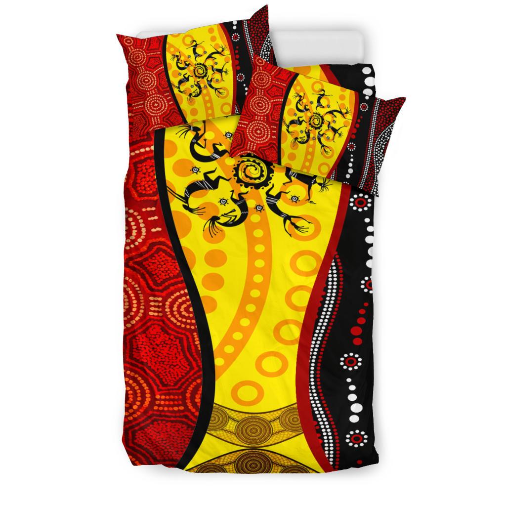 Aboriginal Bedding Sets - Dreamtime Koori Dot Acrylic Paint - Vibe Hoodie Shop