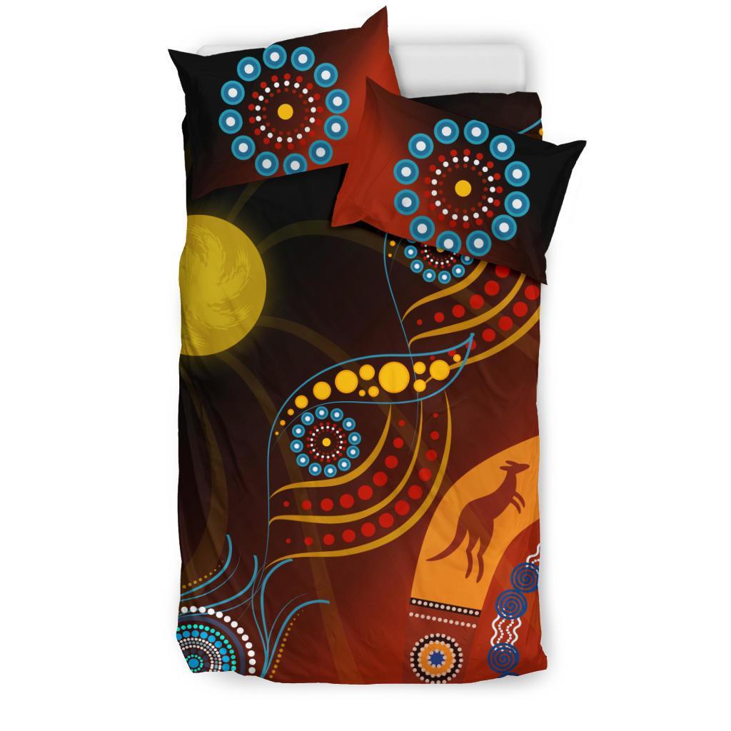 Aboriginal Bedding Set with Flowers - Vibe Hoodie Shop