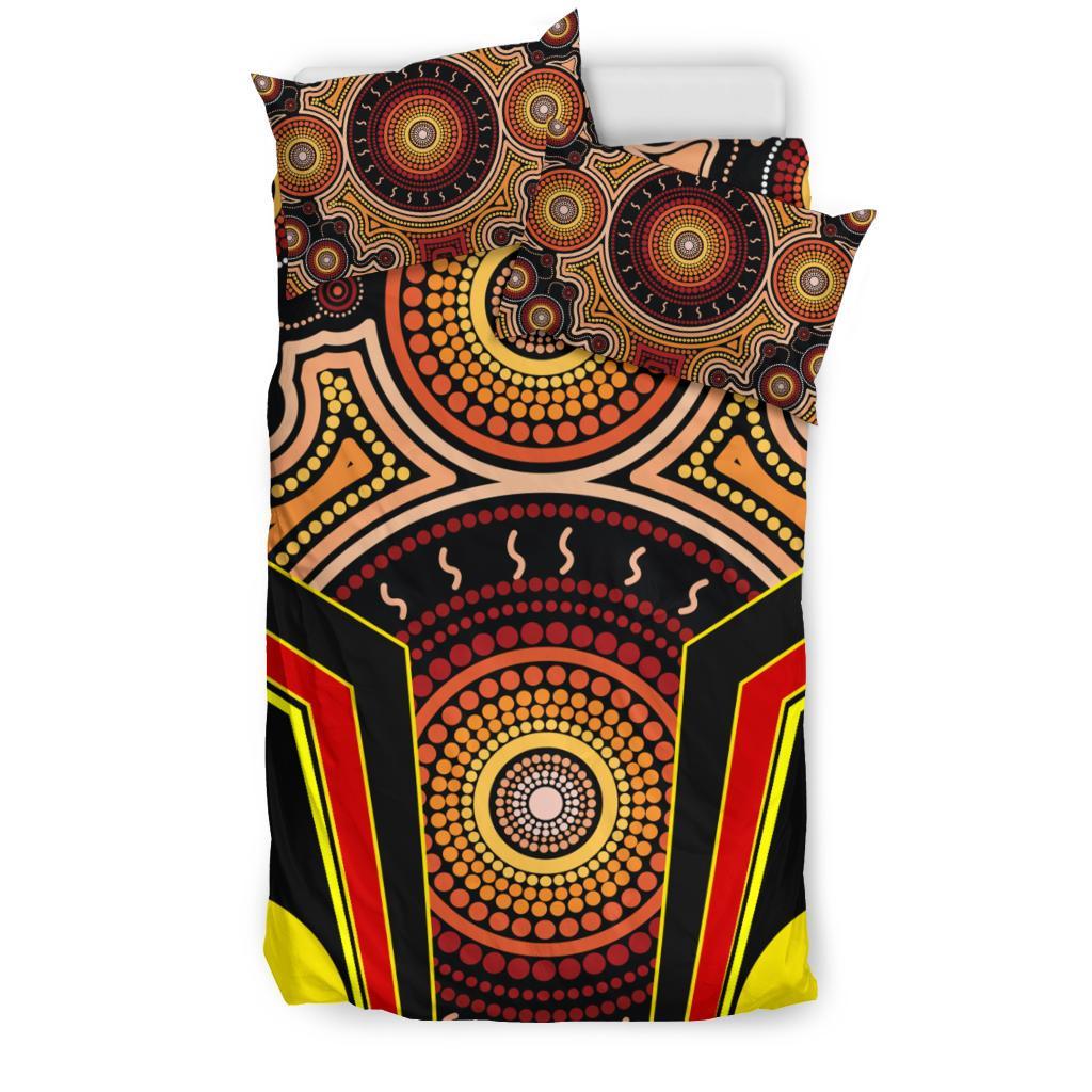 Bedding Set - Aboriginal With Dot Painting Art - Vibe Hoodie Shop