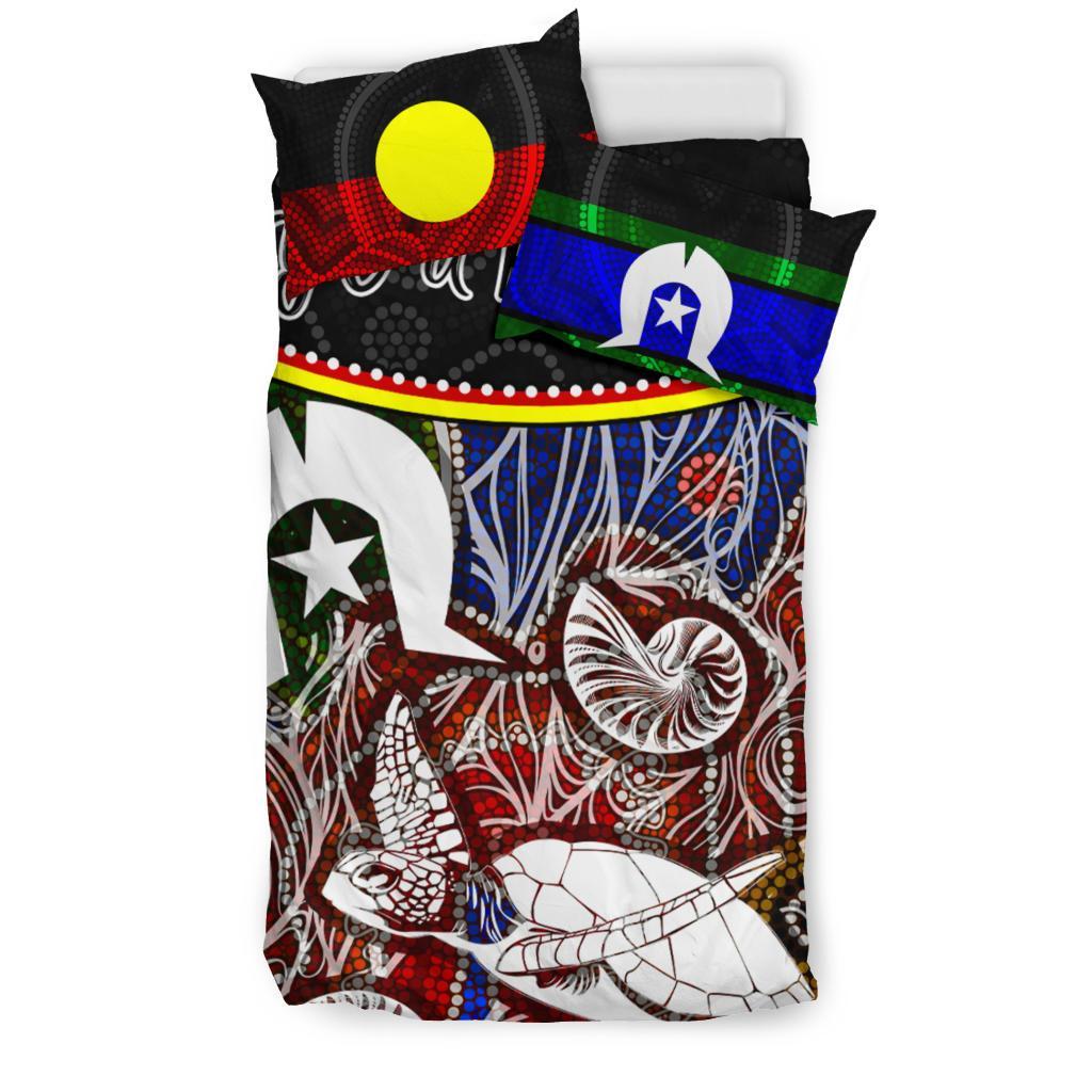 Personalised Bedding Set - Aboriginal Dot In NAIDOC Week Style - Vibe Hoodie Shop