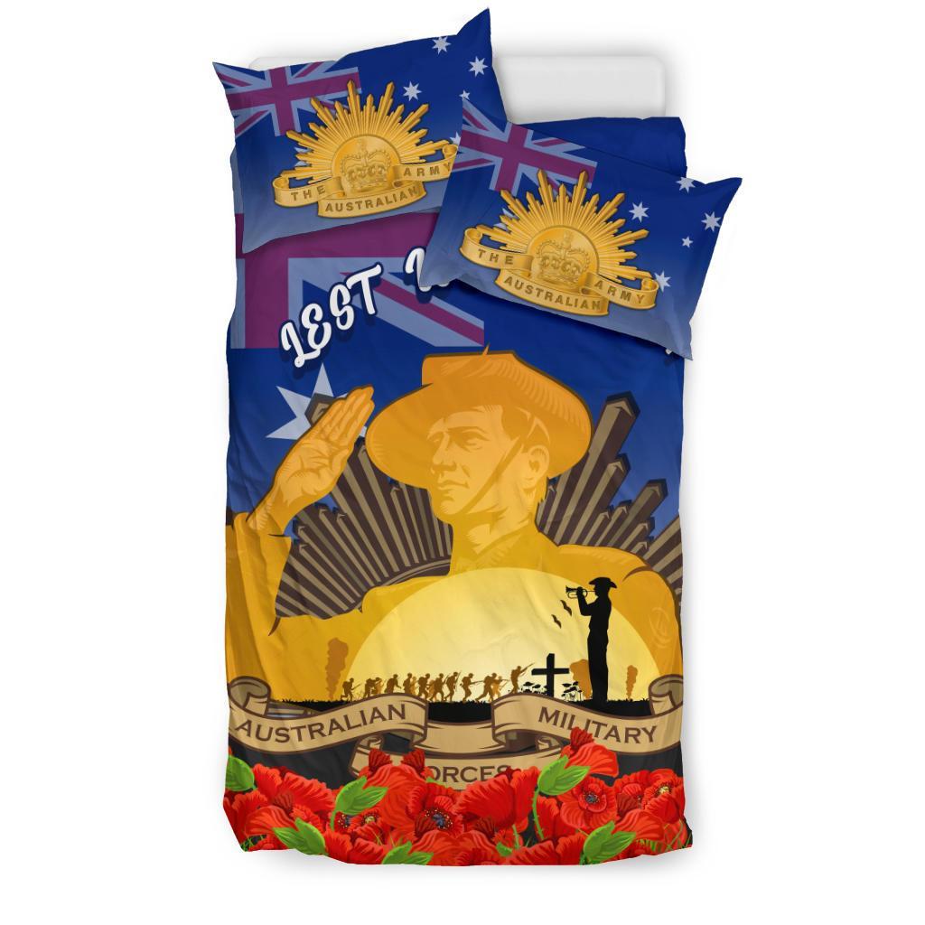 Bedding Set - Australia ANZAC Day 2020 And Soldiers - Vibe Hoodie Shop