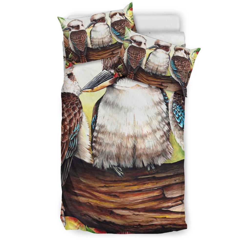 Bedding Set - Kookaburra with Waratah - Vibe Hoodie Shop