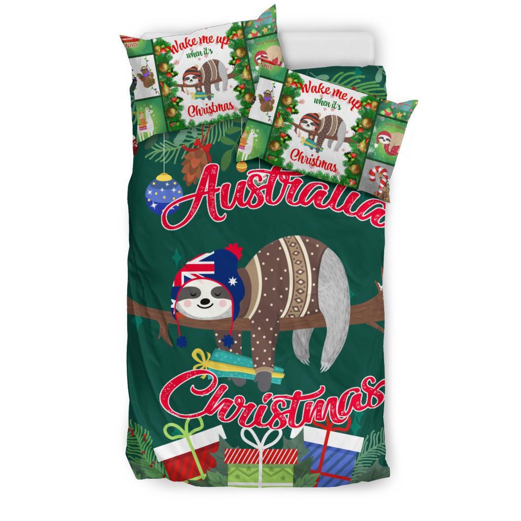 Australia Christmas Bedding Set Green - Merry Christmas - Vibe Hoodie Shop