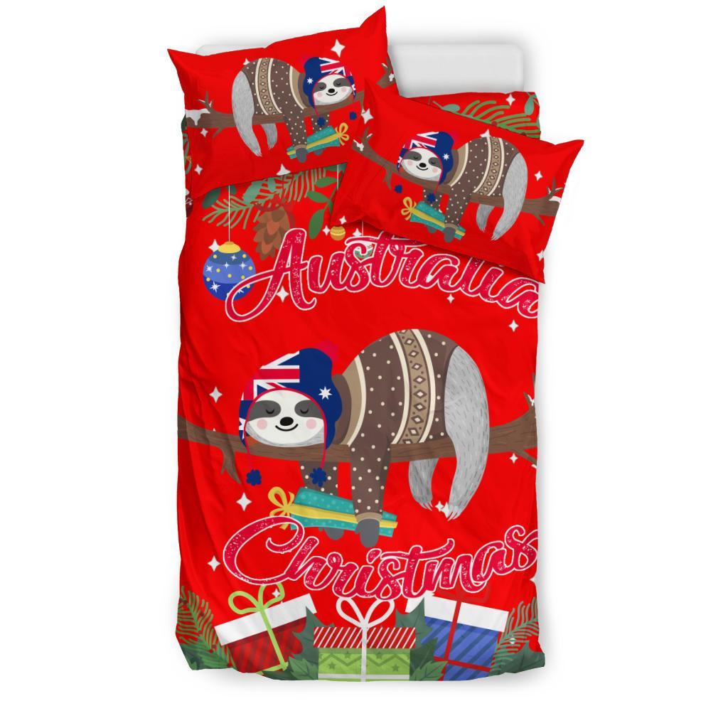 Australia Christmas Bedding Set Red - Merry Christmas - Vibe Hoodie Shop