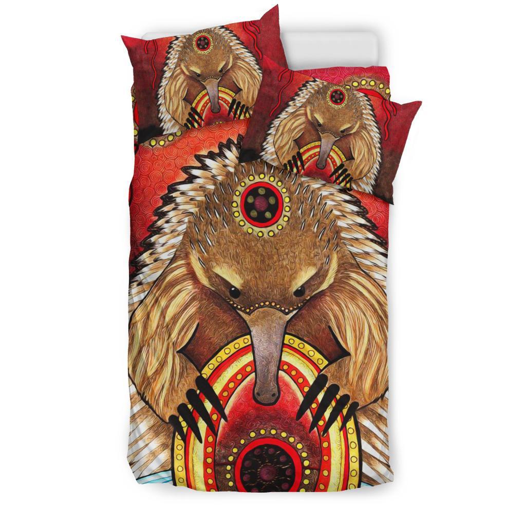 Aboriginal Bedding Set - Australian Echidna - Vibe Hoodie Shop