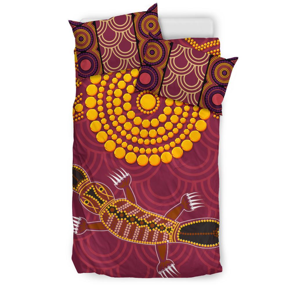 Aboriginal Bedding Set - Aboriginal Platypus - Vibe Hoodie Shop