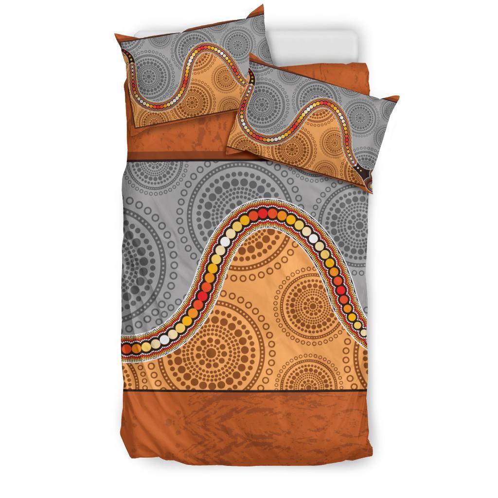 Aboriginal Bedding Set, Indigenous Snake - Vibe Hoodie Shop