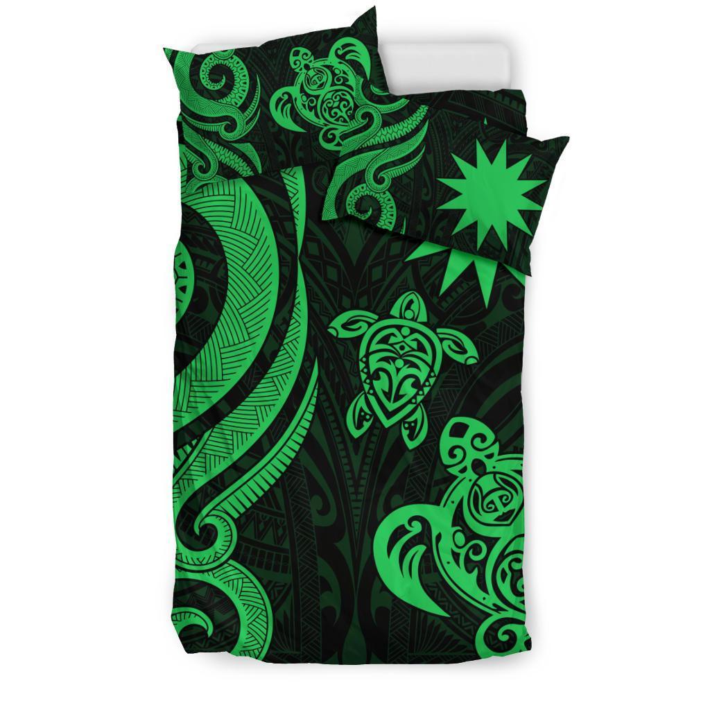Nauru Bedding Set - Green Tentacle Turtle - Vibe Hoodie Shop