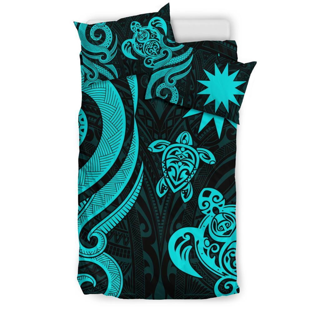 Nauru Bedding Set - Turquoise Tentacle Turtle - Vibe Hoodie Shop