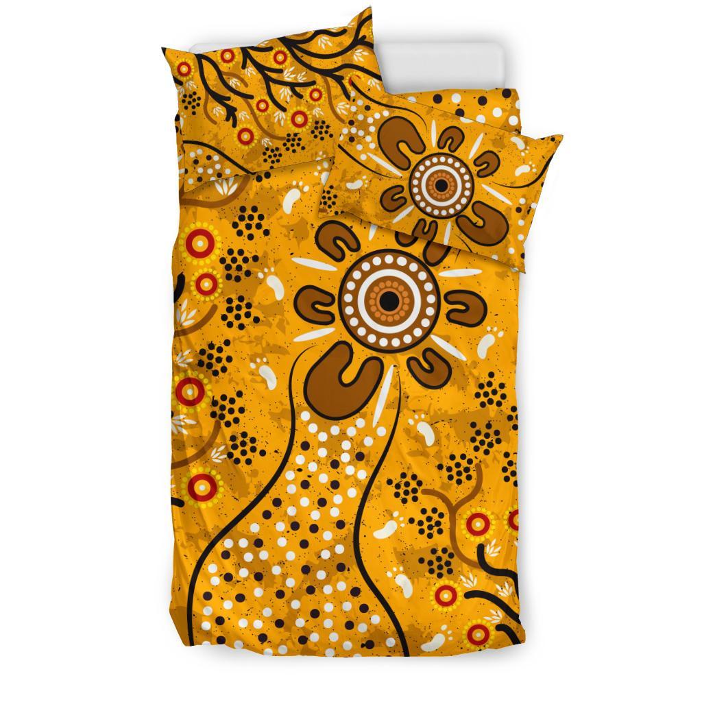 Bedding Set - Aboriginal Art In Spring Style - Vibe Hoodie Shop