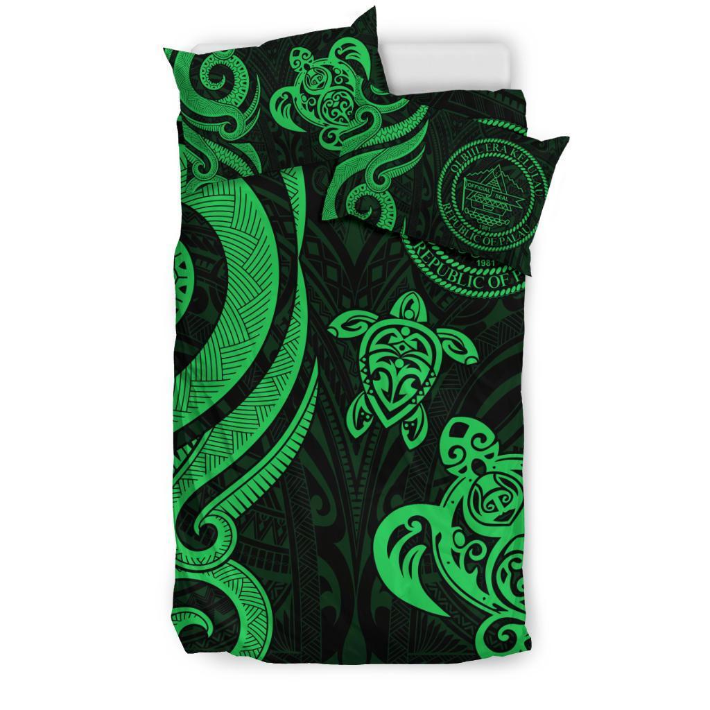 Palau Bedding Set - Green Tentacle Turtle - Vibe Hoodie Shop