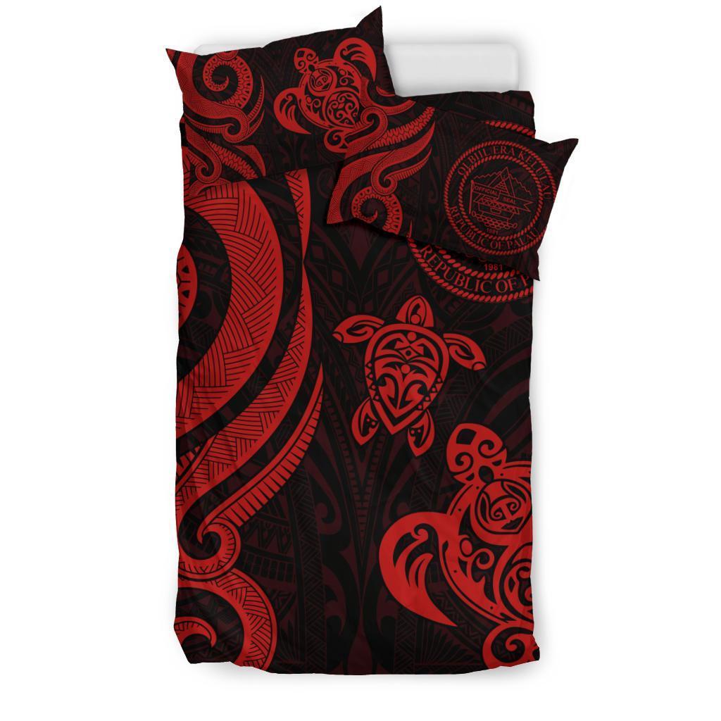 Palau Bedding Set - Red Tentacle Turtle - Vibe Hoodie Shop