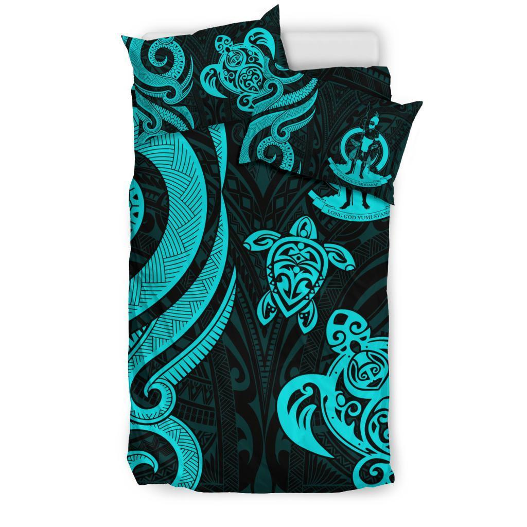 Vanuatu Bedding Set - Turquoise Tentacle Turtle - Vibe Hoodie Shop