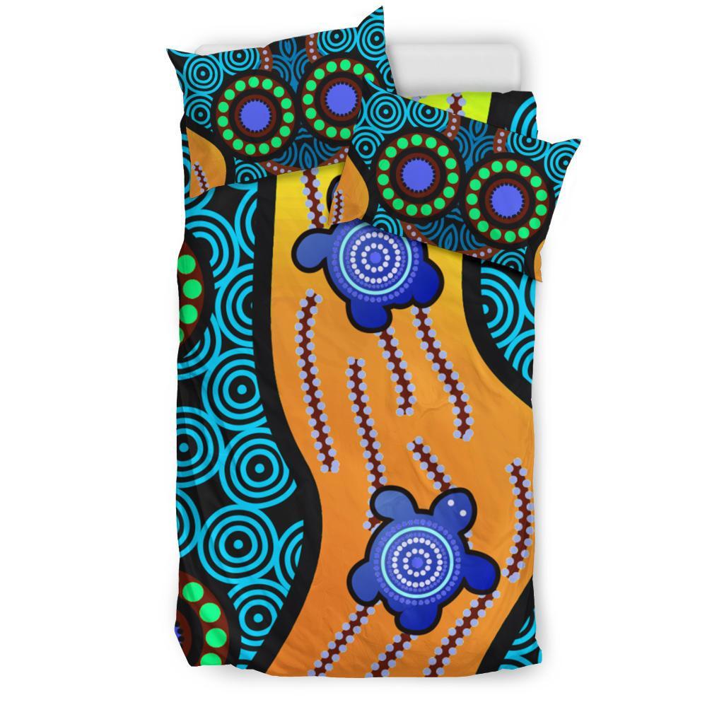 Bedding Set - Aboriginal Turtle - Vibe Hoodie Shop