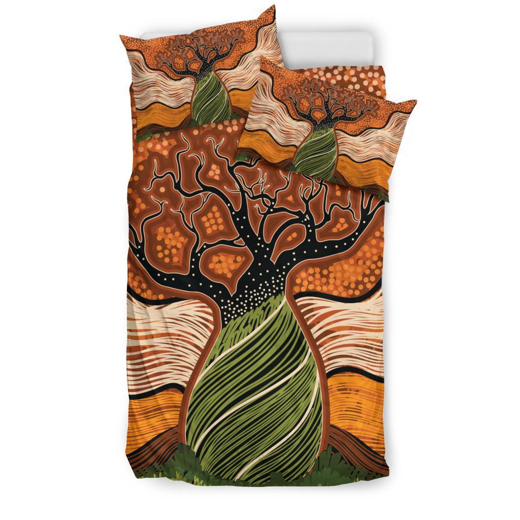 Aboriginal Bedding Set - Indigenous Tree - Vibe Hoodie Shop