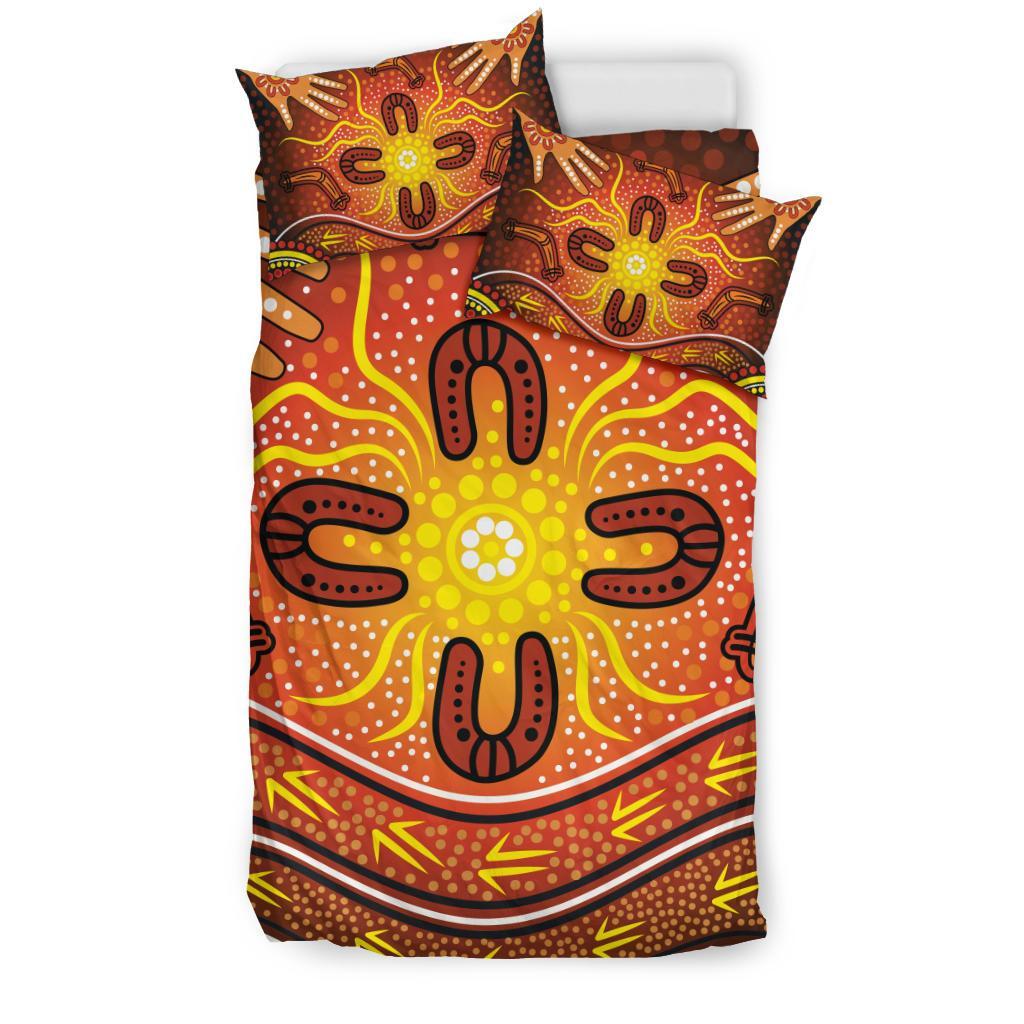 Aboriginal Bedding Set - Indigenous Patterns Ver10 - Vibe Hoodie Shop