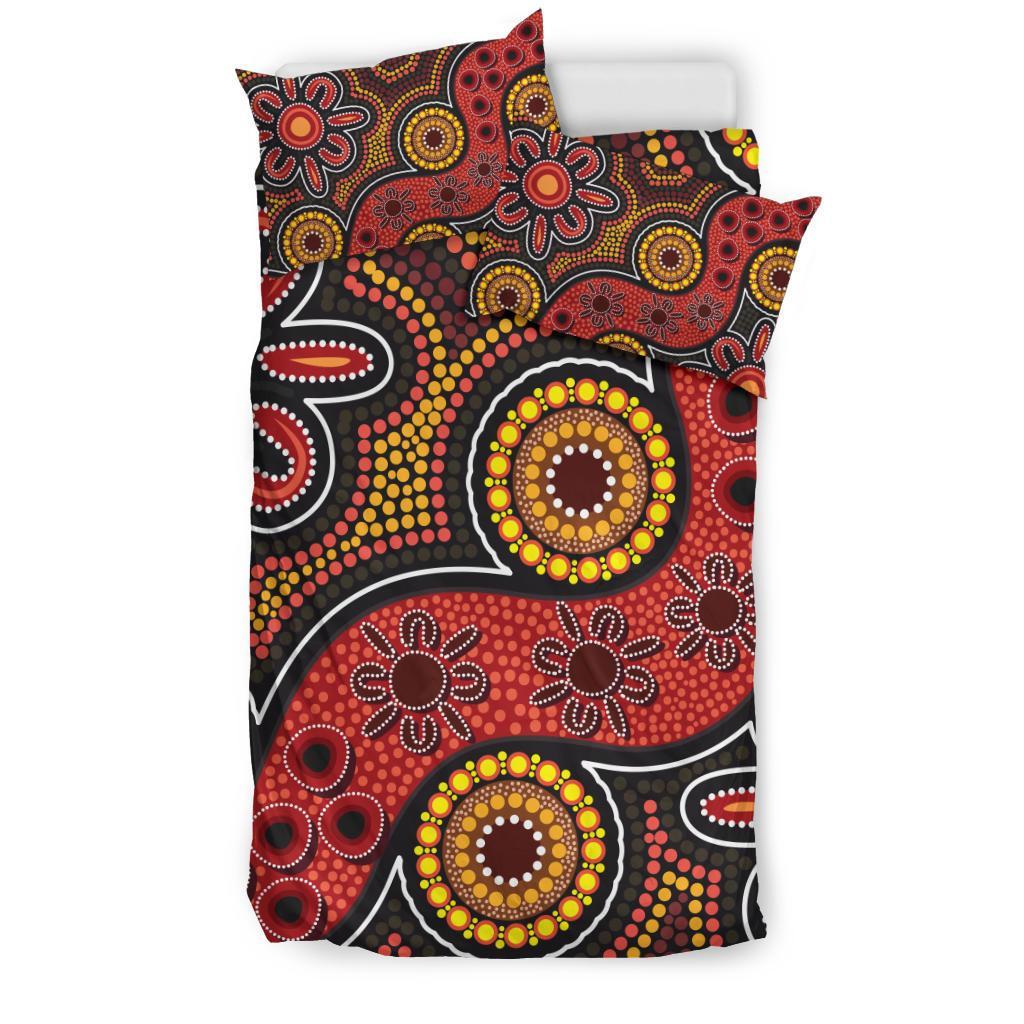 Aboriginal Bedding Set - Indigenous Patterns Ver11 - Vibe Hoodie Shop