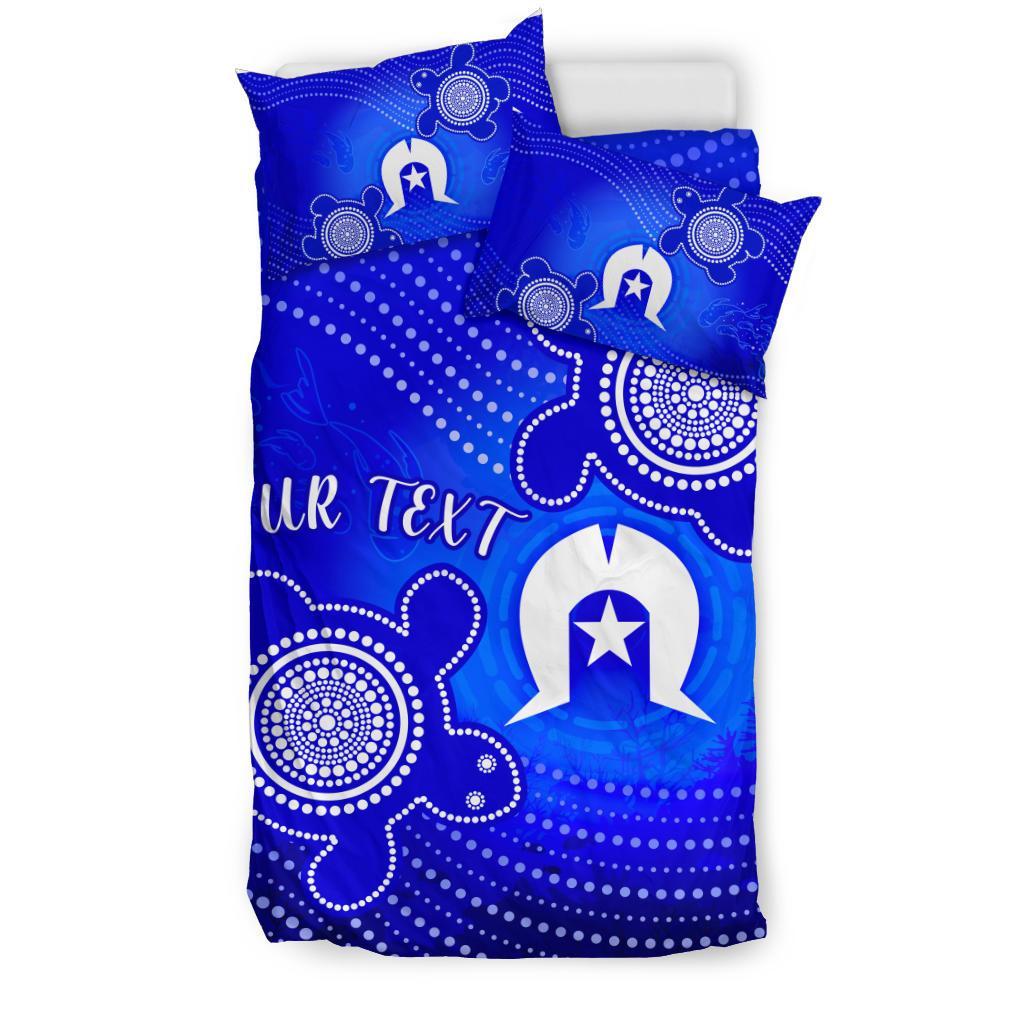 Custom Torres Strait Islanders Bedding Set - Torres Symbol With Indigenous Turtle - Vibe Hoodie Shop