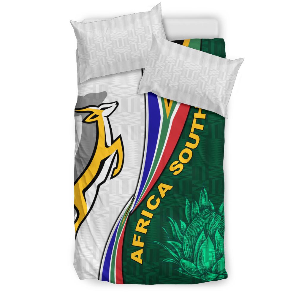 South Africa Bedding Set Springboks Rugby Be Unique - White - Vibe Hoodie Shop