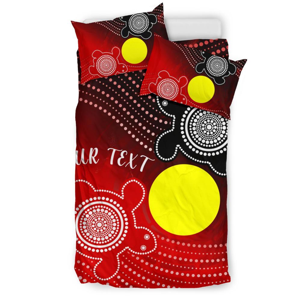 Aboriginal Bedding Set - Indigenous Circle Dot Painting Style - - Vibe Hoodie Shop