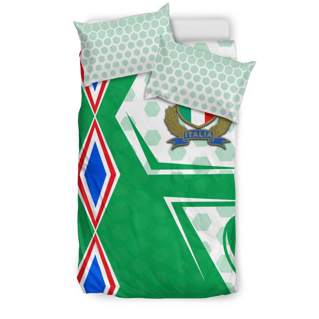 Italy Rugby Bedding Set Gli Azzurri Vibes - Green - Vibe Hoodie Shop