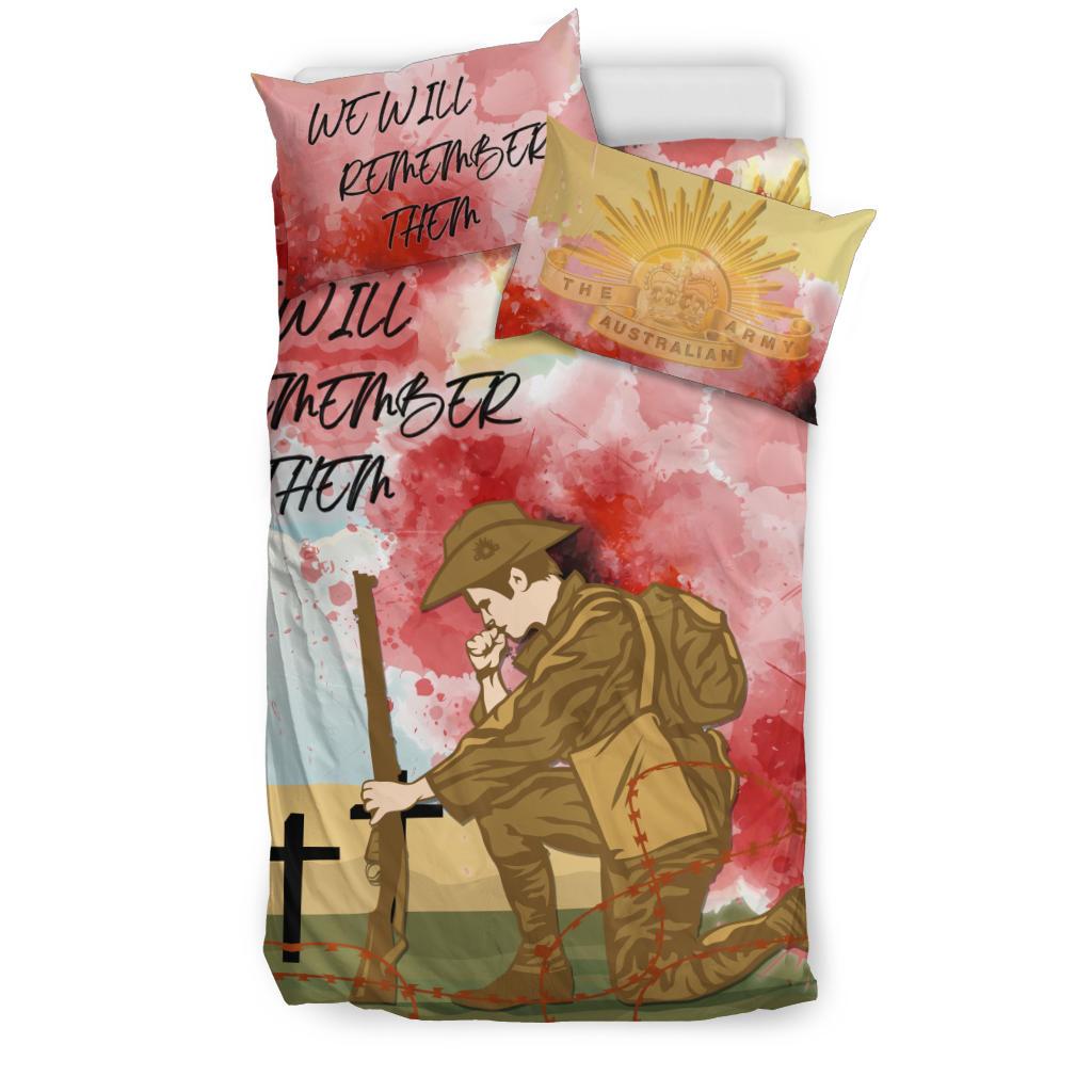 ANZAC Day Bedding Set - We Will Remember Them - Vibe Hoodie Shop