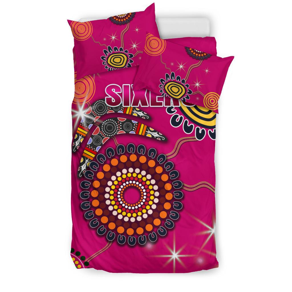 Sydney Bedding Set Sixers Indigenous - Magenta - Vibe Hoodie Shop