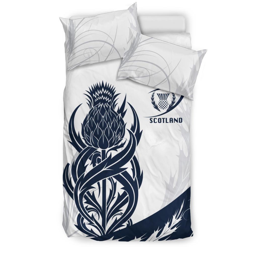 Scottish Rugby Bedding Set Thistle Vibes - White - Vibe Hoodie Shop