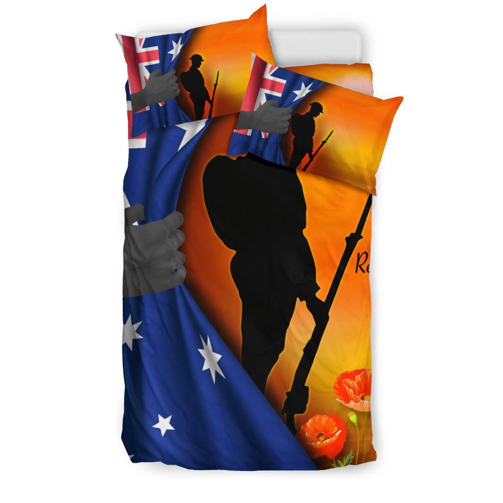 ANZAC Bedding Set - We Will Remember Them Ver02 - Vibe Hoodie Shop