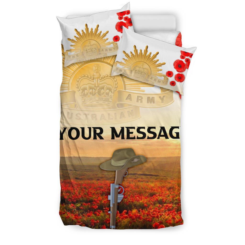 Custom ANZAC Day 2021 Bedding Set - We Will Remember Them - Vibe Hoodie Shop