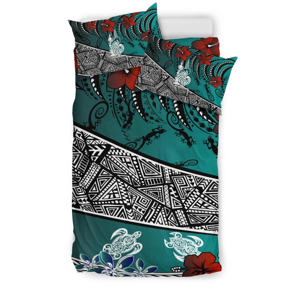 New Caledonia Bedding Set - Lizard And Turtle Green - Vibe Hoodie Shop
